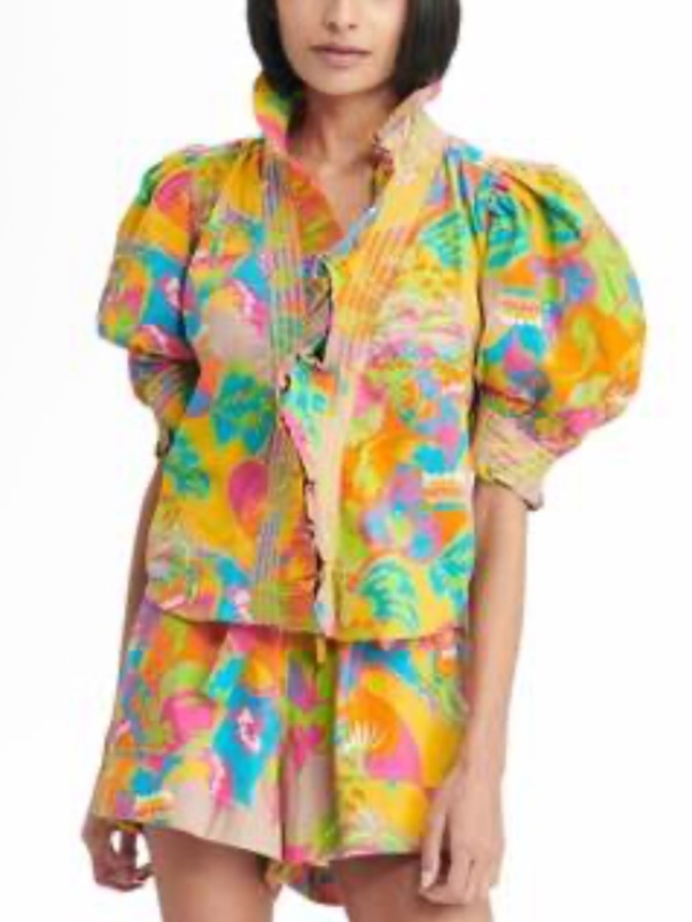 Love The Label Zuri Top in Pina Print Multicolor Size Small Boho Colorful Bright